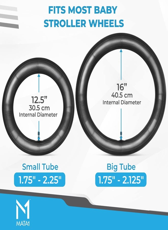 Mata1 Inner Tube Tire Replacements Two 16'' x 1.75/2.125 & One 12.5'' x 1.75/2.25 for Jogging Stroller, Compatible w/All Brands: BoB Revolution Flex/Pro/SE/SU, Graco, Go Jogging & More, by Mata1-USA - Image 2